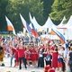 Объединенная сборная России на церемонии открытия первенства Европы / Фотограф: Полина ВЕНГЛИНСКАЯ