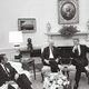 С президентом ФРГ Рихардом Карлом Фрайхерр фон Вайцзеккером и президентом США Биллом Клинтоном в Овальном кабинете Белого дома. 1993 г.