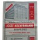 Рекламная брошюра фабрики Йозефа Неккерманна (в прошлом Карла Йоэля) 1939 года