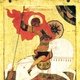 Чудо св. Георгия о змие. XV век, Новгород, Государственная Третьяковская галерея